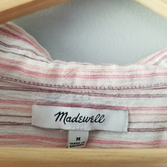 Madewell Courier Button Back Shirt Medium - Picture 10 of 12